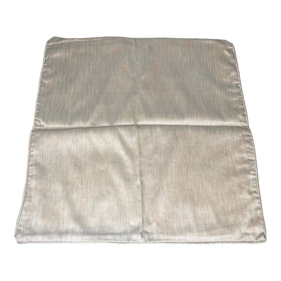 Embroidered Pillow Cover 20x20" Squar Pearl Gold Gray Flower Medallion Linen New - Picture 5 of 10